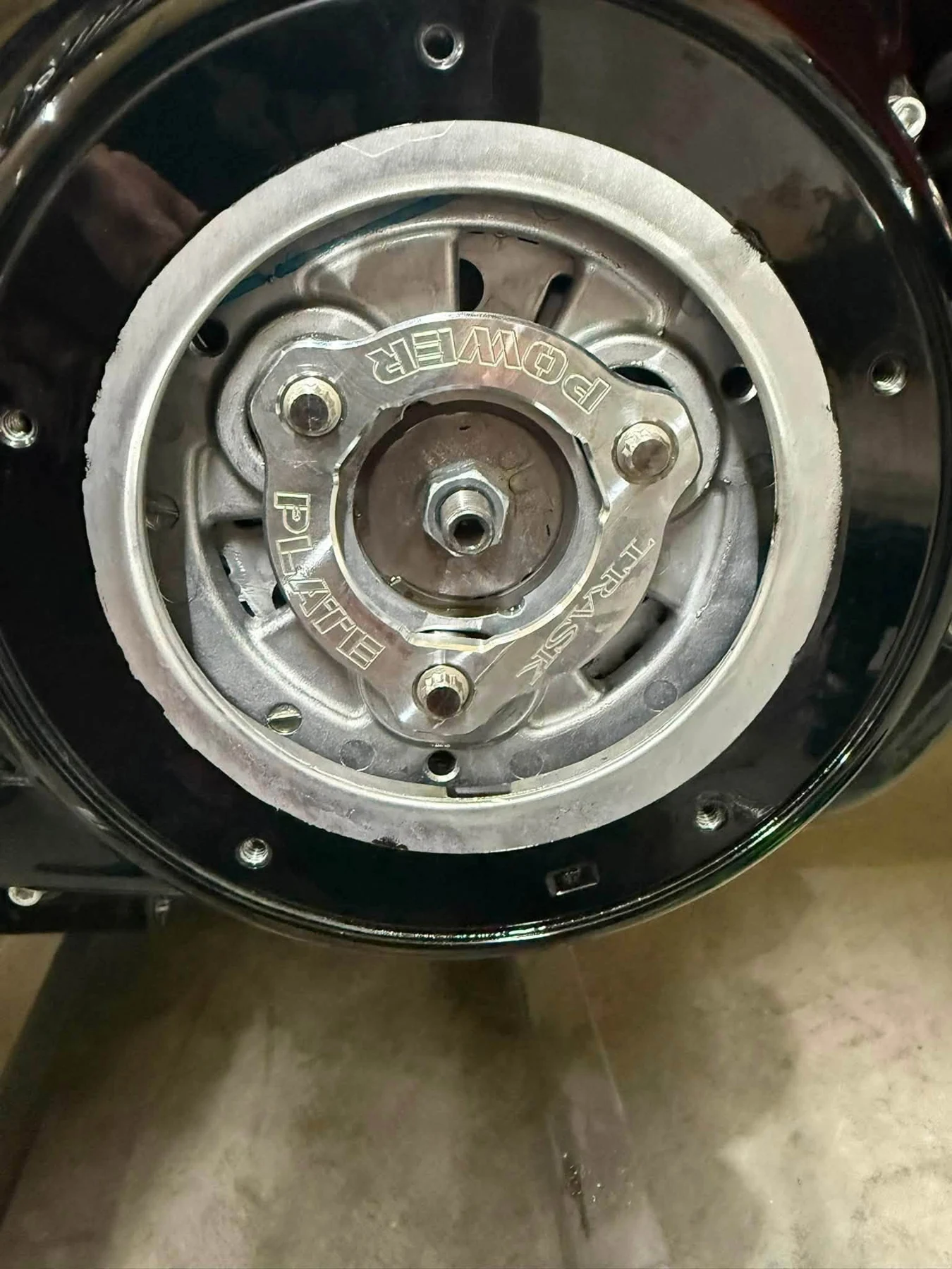 Close-up of a machined rotating automotive component